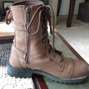 Brown Harley Davidson boots women's
